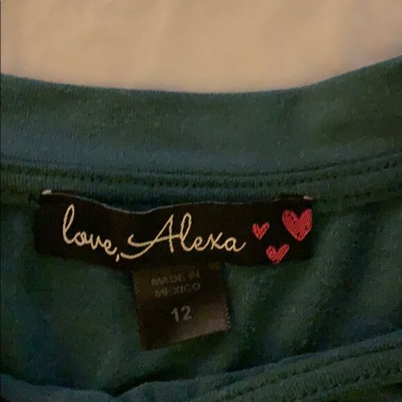 NWOT Green Long sleeve shirt. Size 12 - Picture 4 of 4